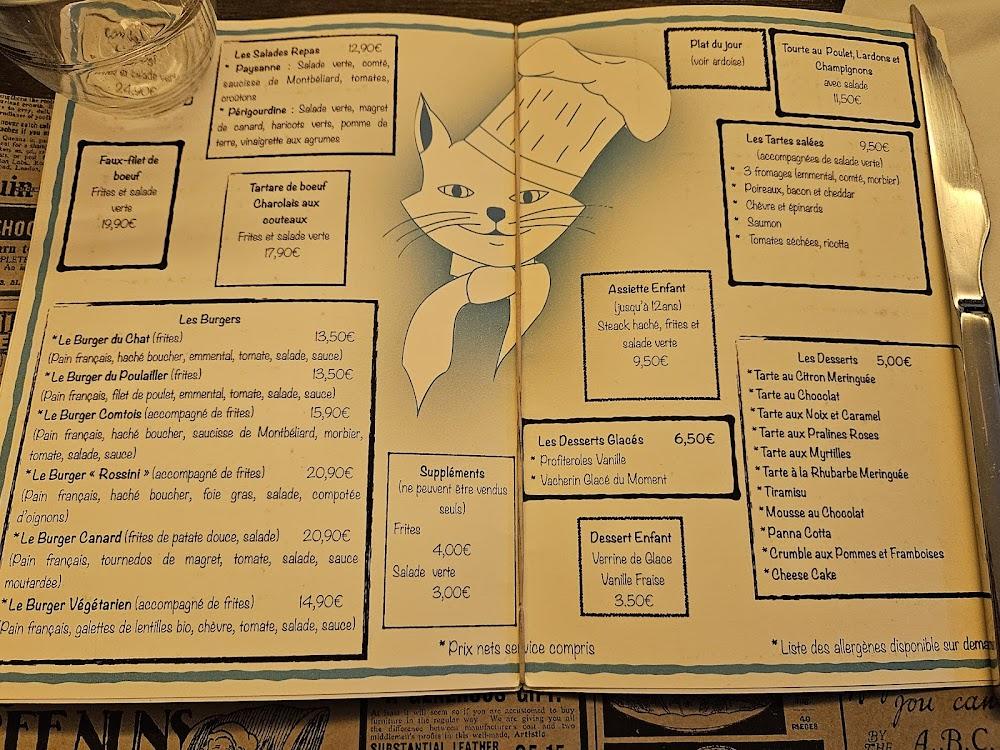 Le Chat Toqué - Menu Image 1